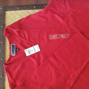 2X Red Woman's Top by Karen Scott